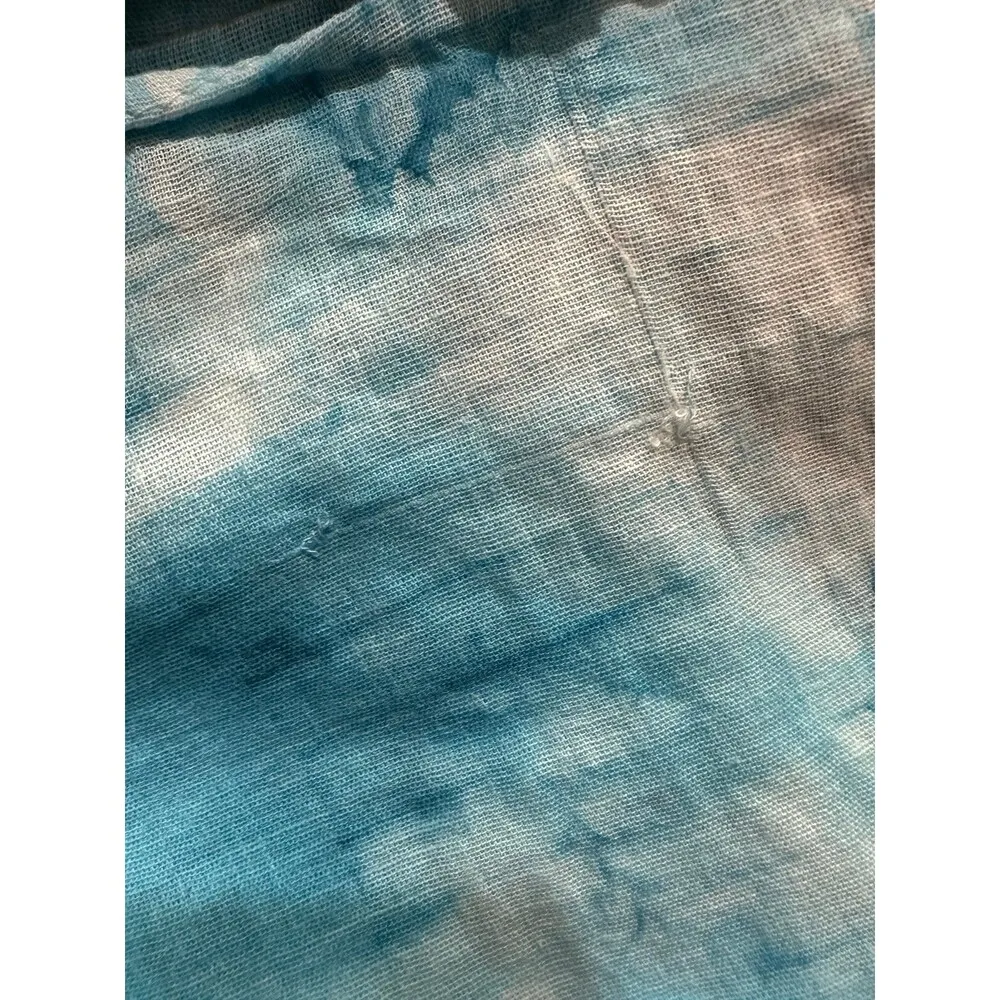 Unbranded Hawaiian Honu Turtle Kupukupu Tie Dye Pareu Sarong Cover Up One Size Blue Size undefined - Image 4