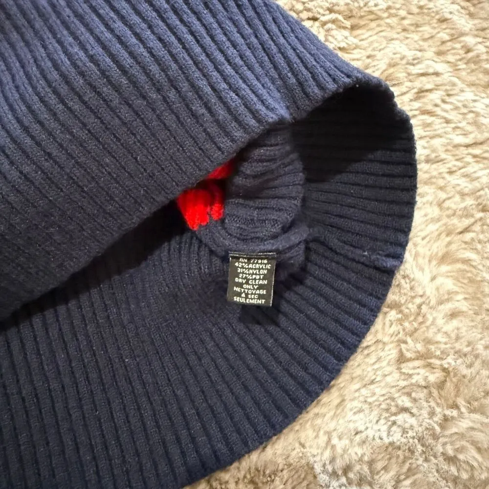 Maeve by Anthropologie Navy & Red Striped Sleeveless Sweater Vest Striped Quarte Blue Size undefined - Image 6