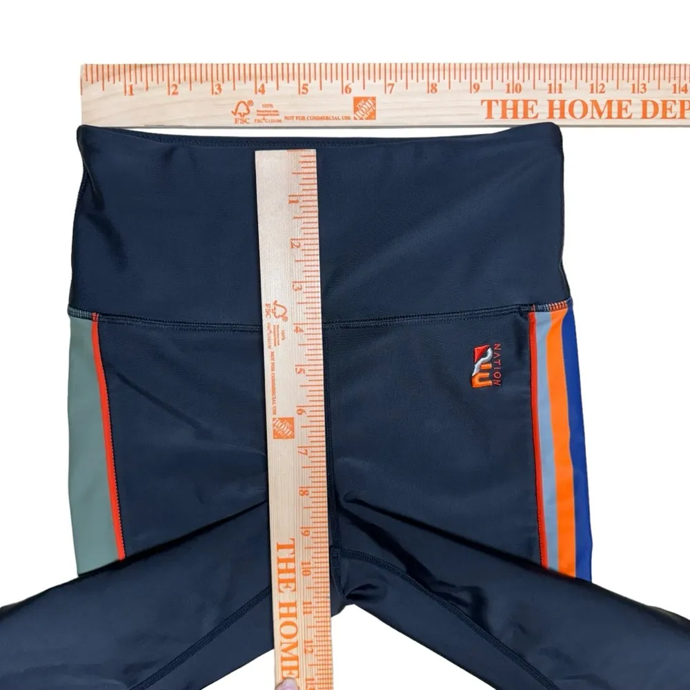 P.E Nation Crossbar Black Leggings Black Side Stripe Green XSmall Activewear Size XS - Image 11