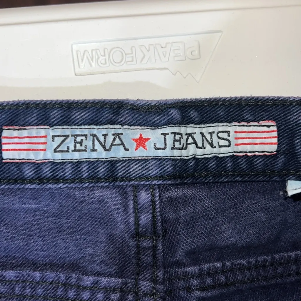 Vintage 80’s Zena Jeans Womens 10 Color Block High Waisted Tapered Jeans Blue - Image 2