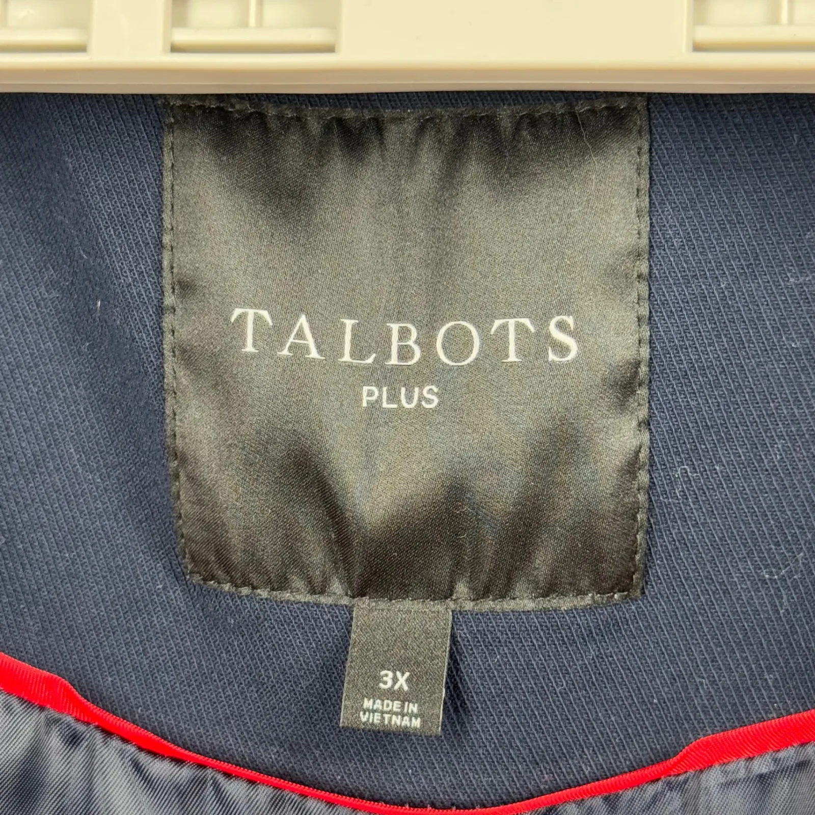 Talbots Jacket Size 3X Plus‎ Navy Blue Double Breasted Peacoat Preppy Nautical - Image 6