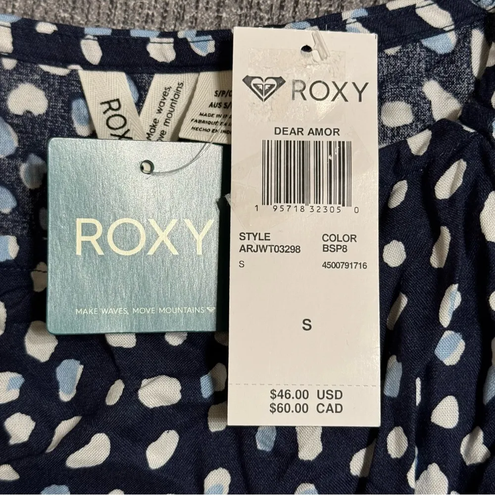 Roxy Dear Amor Dot Print Crop Top - Image 10