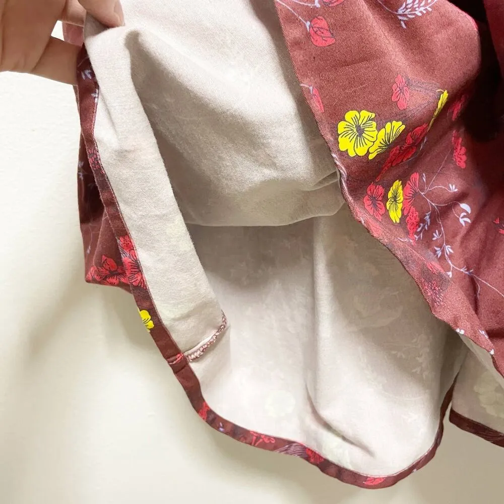 New! Timeless London Red Short Sleeve Floral Dress Size 12 - Image 3