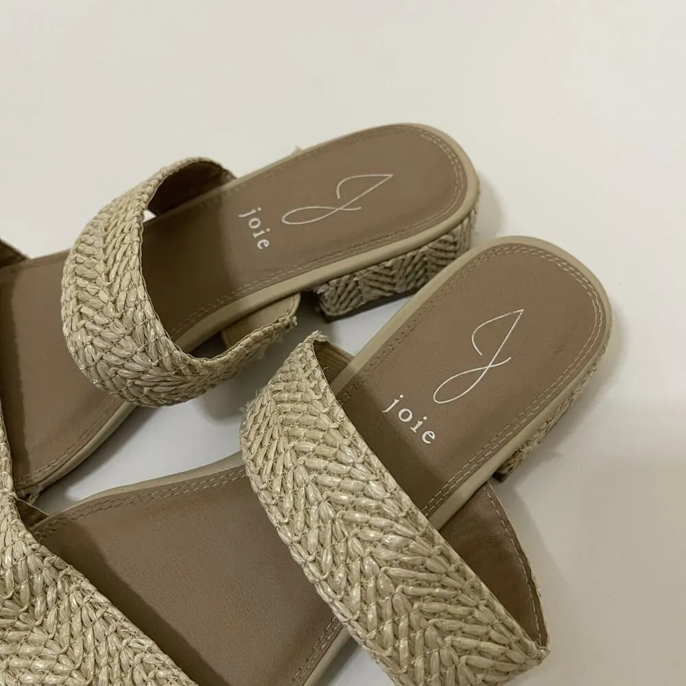 Joie Cherish Rattan wicker woven tan slip on sandals size 8 - Image 2