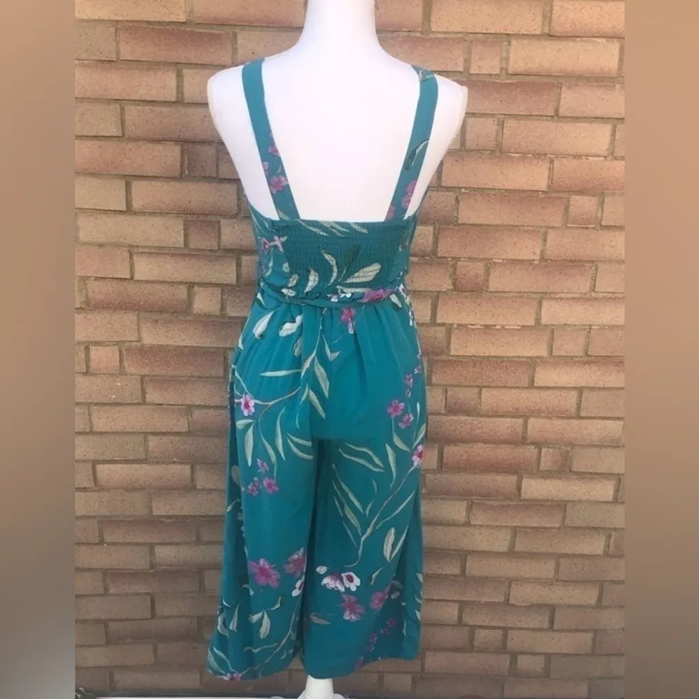 Cotton On Blue Floral Jumpsuit with Square Neckline - Image 3