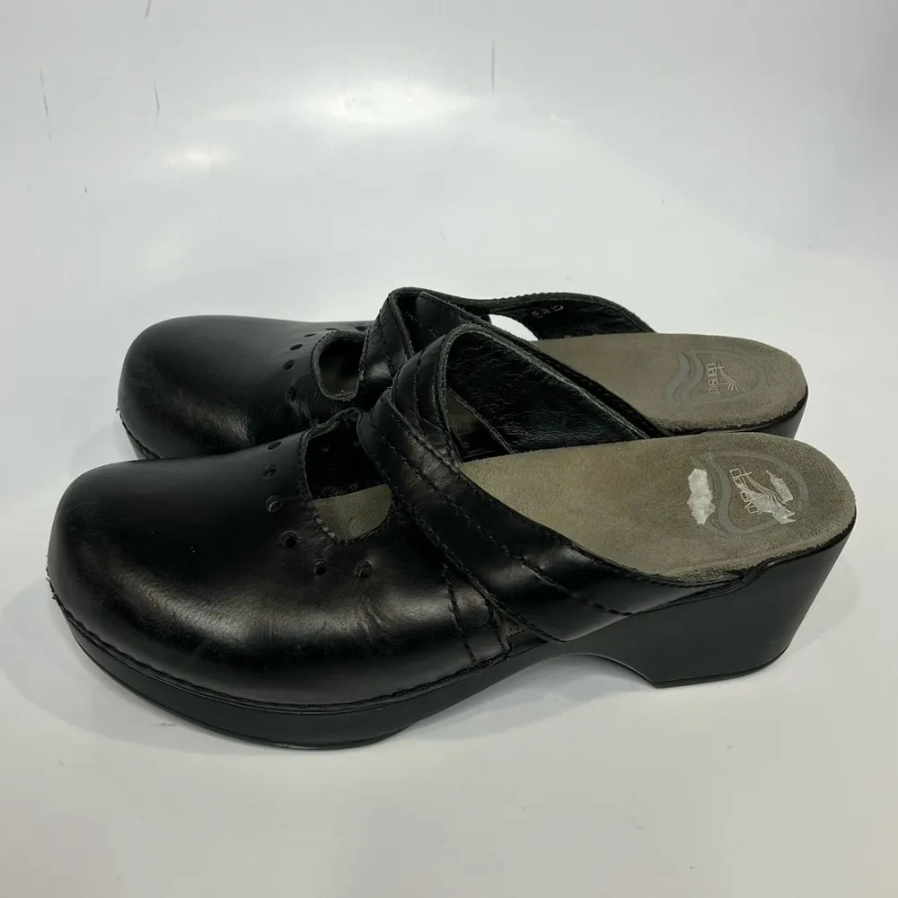 Dansko black leather mules‎ clogs size 37 - Image 5