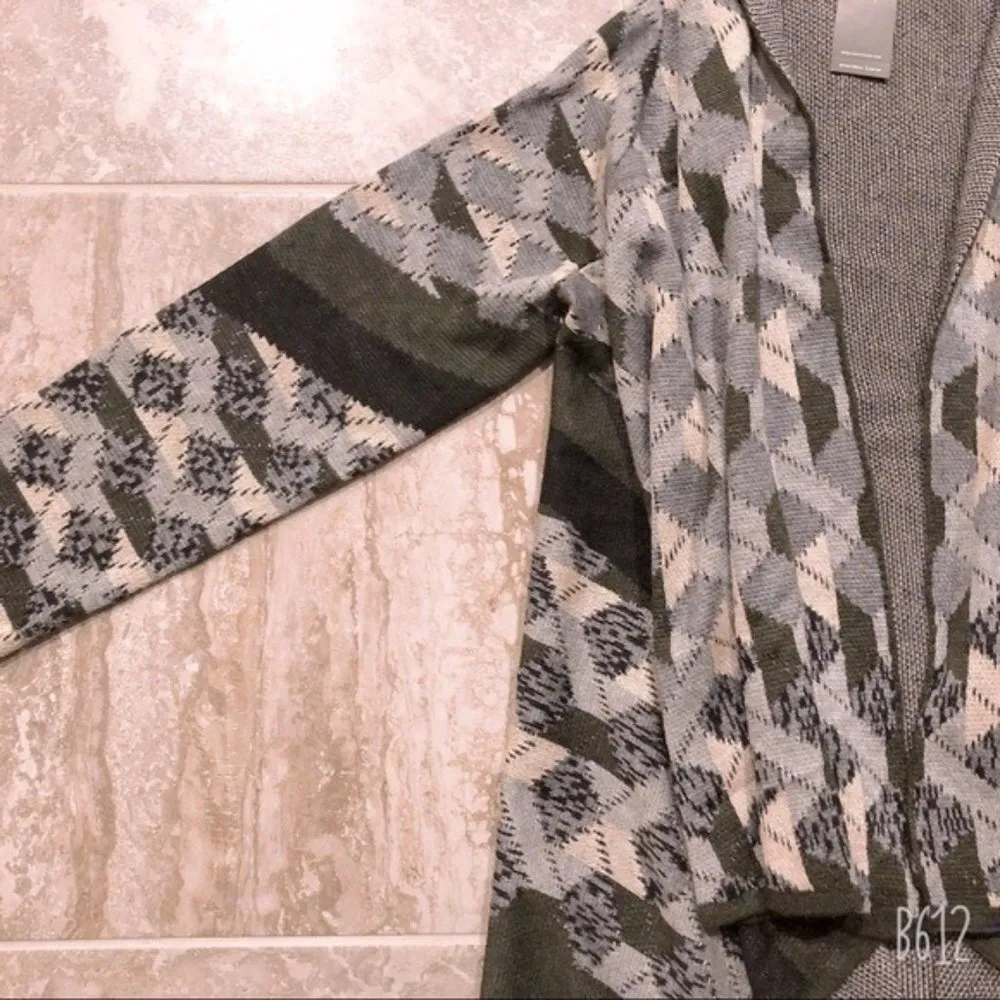 Vertigo Cardigan Wool Blend Open Front Draped Collar Sweater Size S NWT $368.00 - Image 6