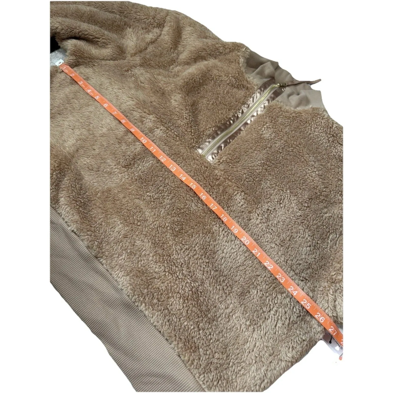 New Women's Sonoma Goods For Life Pullover Size XXL Beige Cozy Quarter Zip - Image 12