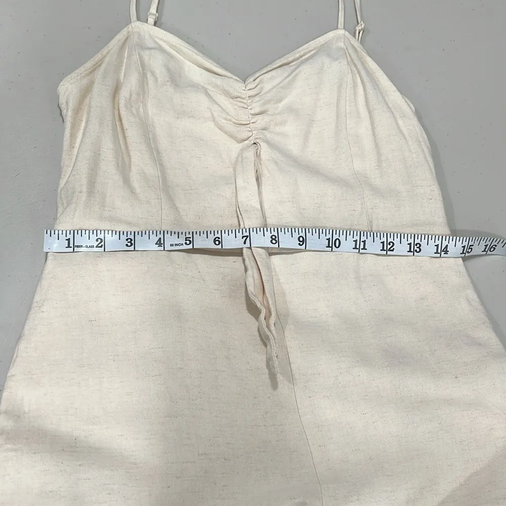 Mango Jumpsuit Cream Size Large EUC - Image 11
