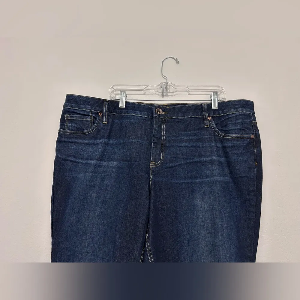 a.n.a Blue Skinny Jeans with Golden Stitching - Image 3