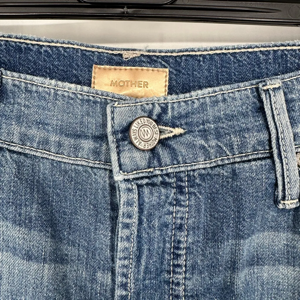 MOTHER The Nomad Fray Short in First Star I See Tonight Wash size 24 Splatter Blue - Image 5