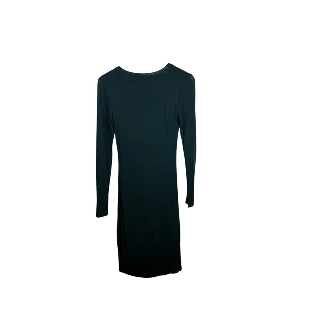 BCBGMaxazria Women’s Tori Long Sleeve Jersey Dress in Fern/Teal Size XS - Image 10