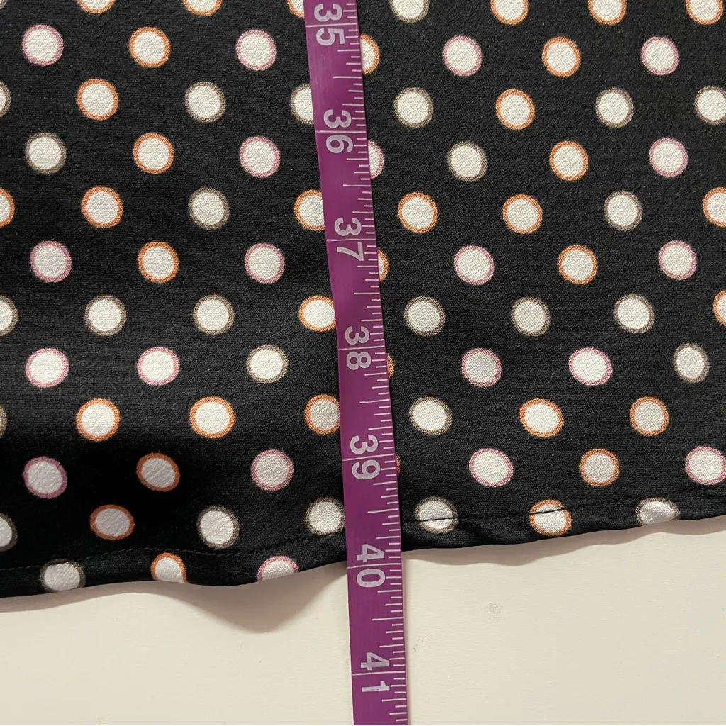 A New Day Black Polka Dot Slip Midi Dress EUC Size S - Image 8