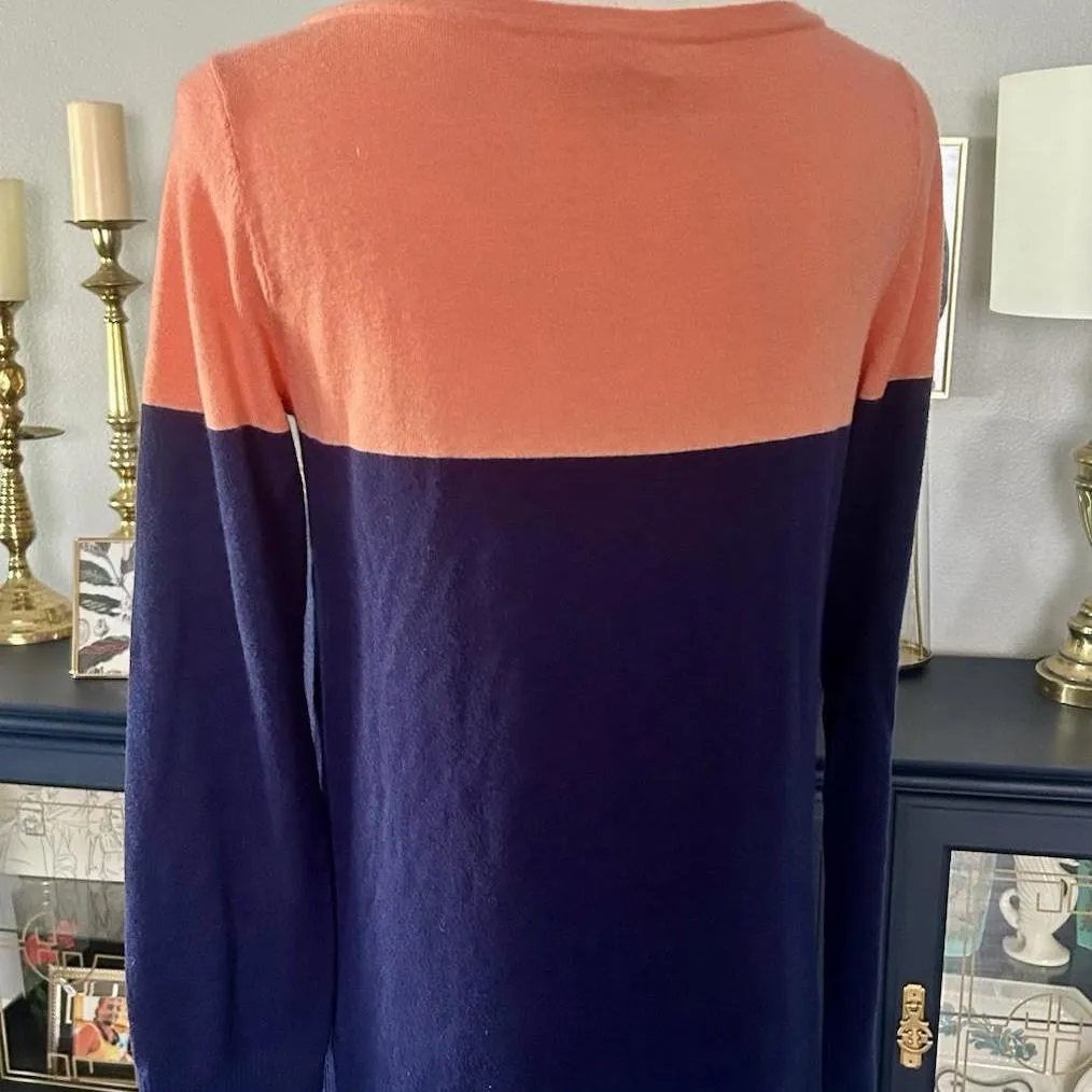 Lilly Pulitzer Dark Peach & Purple Pullover Sweater, Women’s Size Medium - Image 4