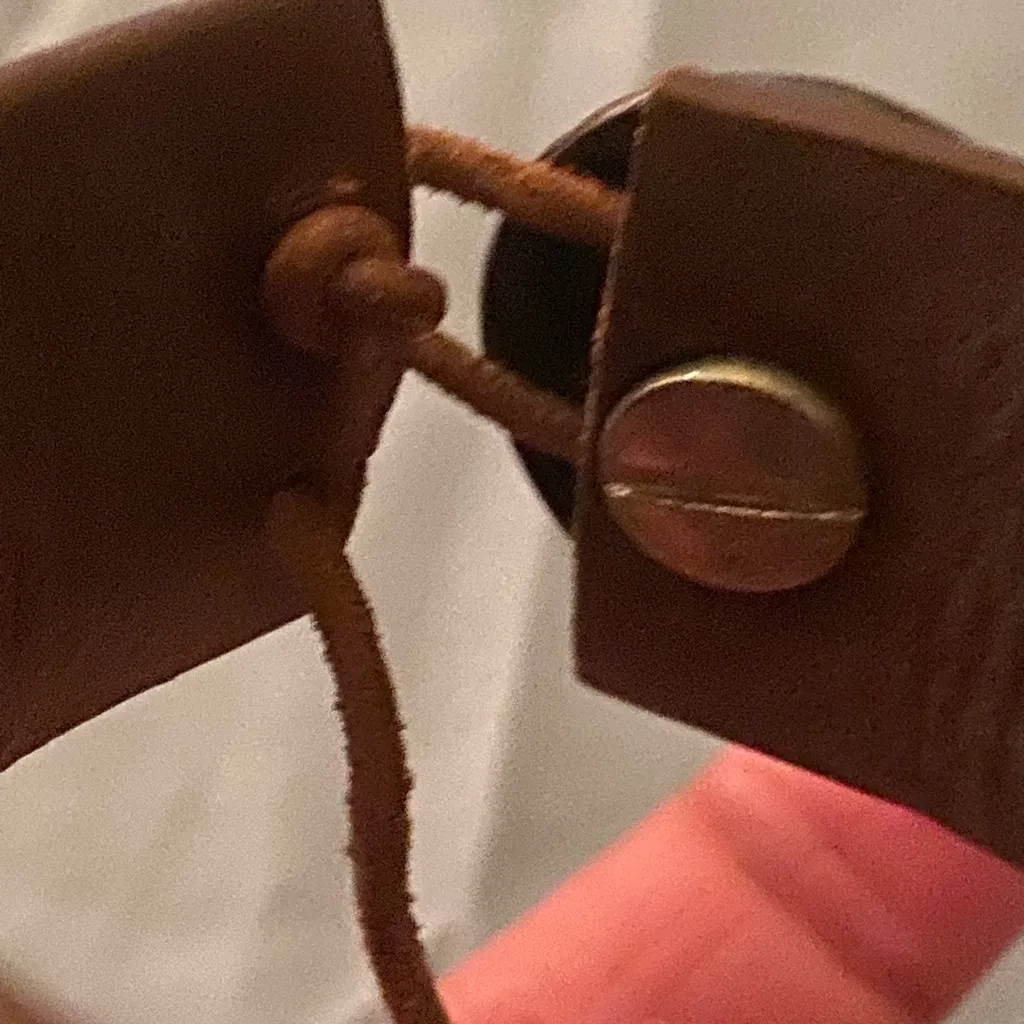 8” Brown Leather Bracelet Silver Round Pendant Western Cowgirl - Image 7