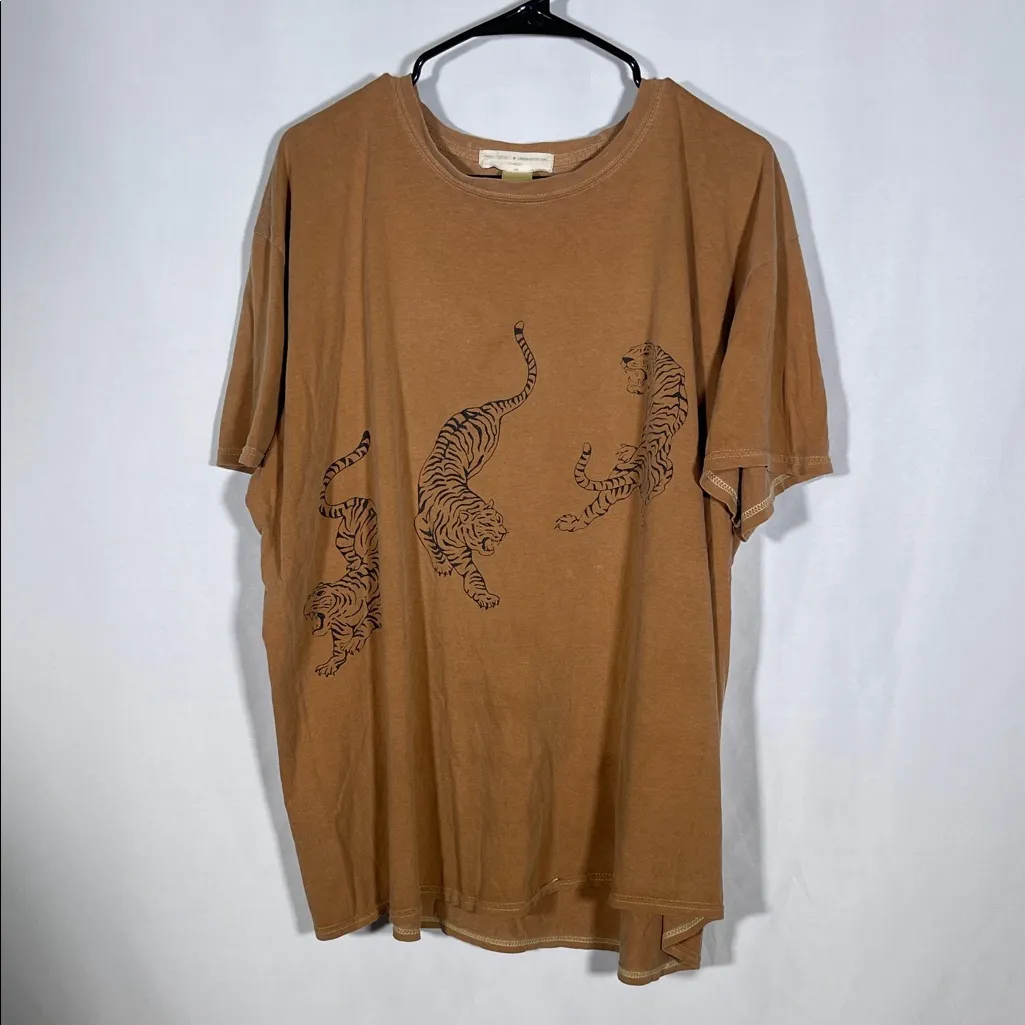 PROJECT SOCIAL T URBAN OUTFITTERS WOMENS TIGER T SHIRT OVERSIZED SMALL/MEDIUM - Image 2