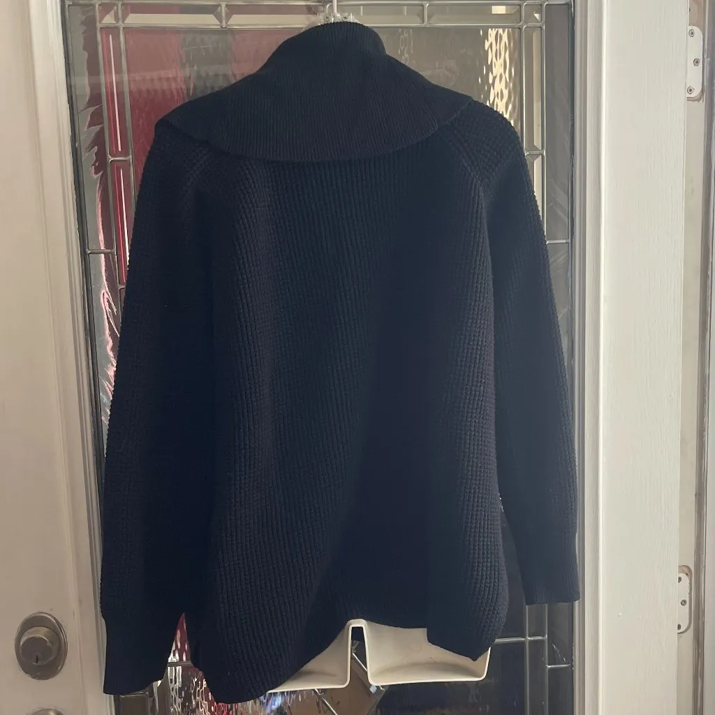 MICHAEL Michael Kors Black Long Sleeve Cowl Neck Sweater Logo Size XL - Image 2