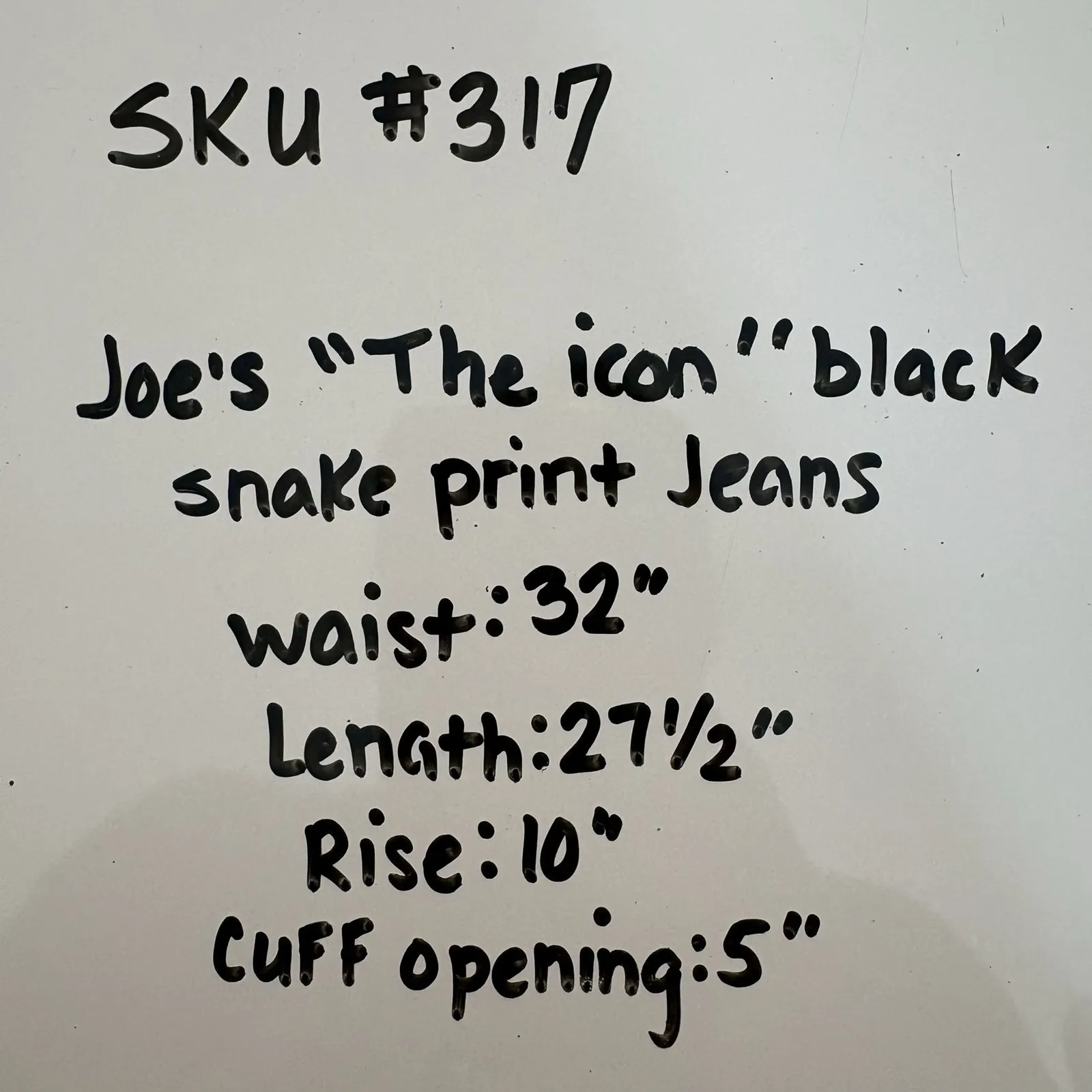 Joe's‎ The Icon Jeans 29 Black Animal Print Mid Rise Skinny Ankle Snake 32x27.5 - Image 8