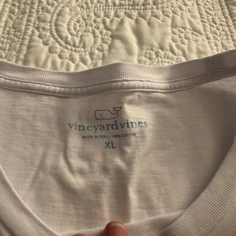 Vineyard Vines White Long Sleeve Tee Classic Cotton - Image 3