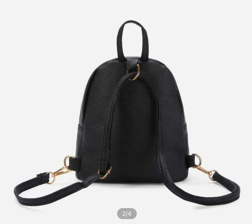 Black Mini Backpack - Image 3