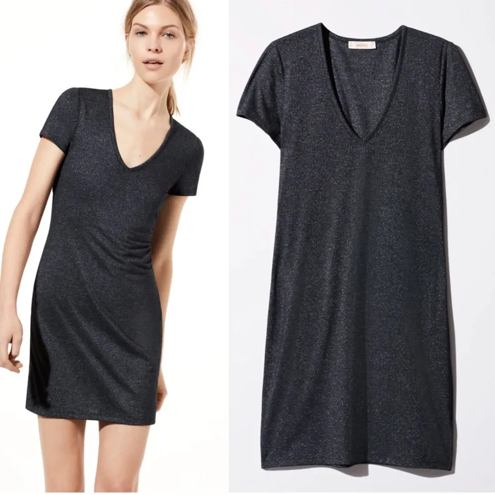 Golden by TNA • Inland Dress grey t shirt knit mini Aritzia bodycon charcoal - Image 6