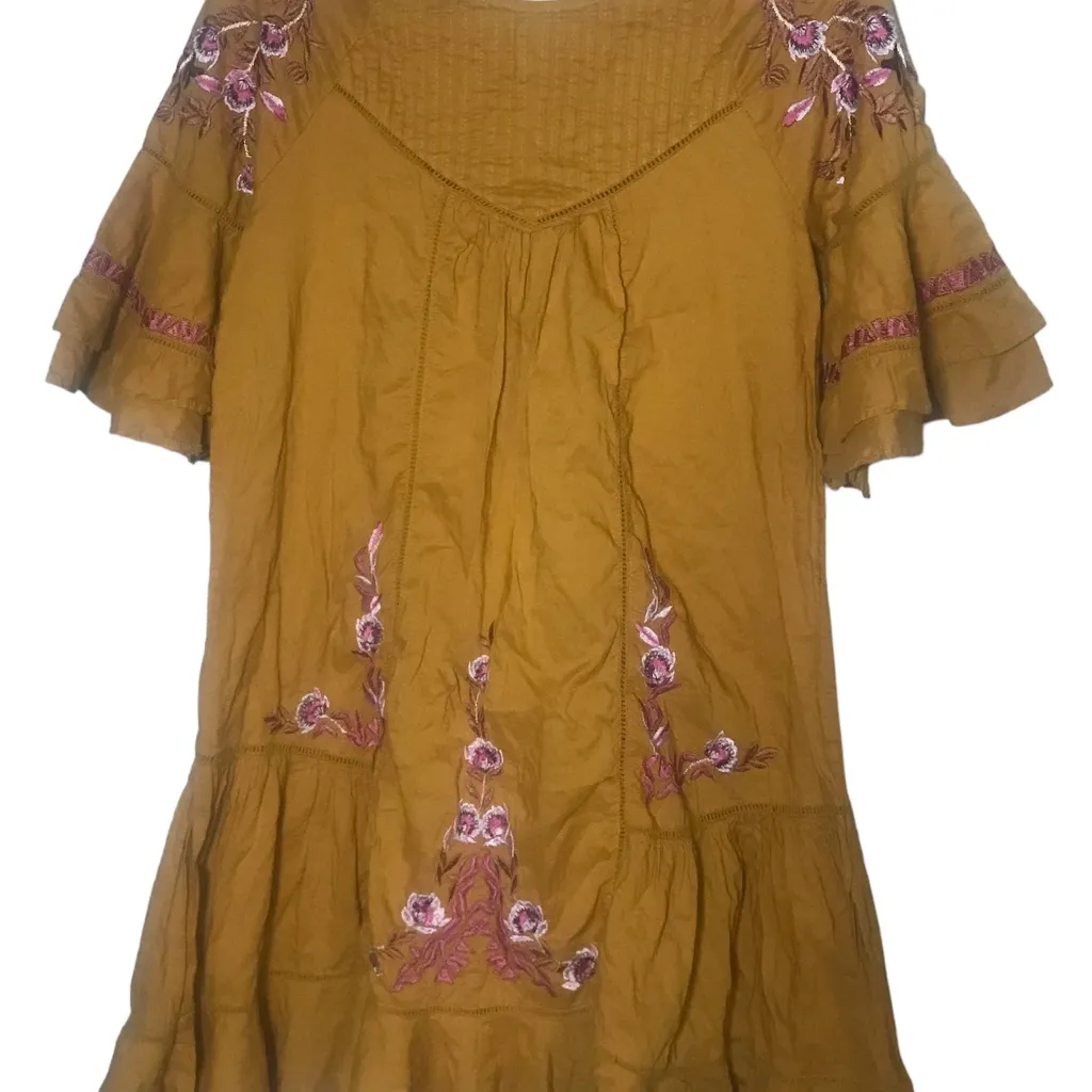 3 x $99 Free People women’s size M babydoll dress floral embroidered boho - Image 2