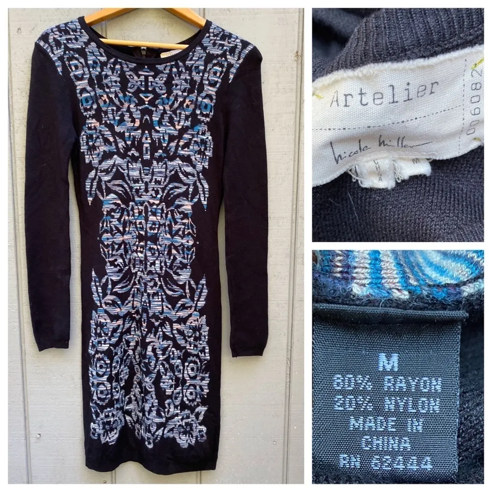Nicole‎ Miller Artelier Sweater Dress - Image 3