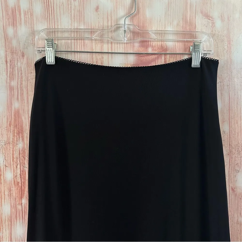 Cider  Black Mesh Mid Rise Ruffle Maxi Skirt - Image 4