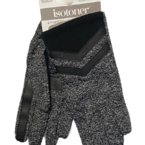 Isotoner Women’s Charcoal and Black SmartDri Gloves - Image 2