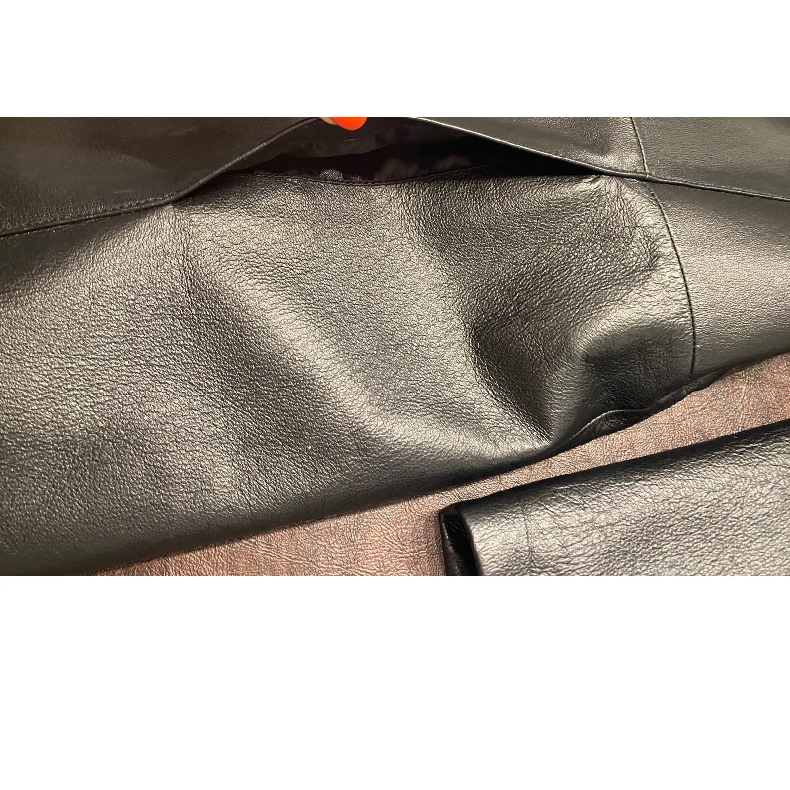 Clio II Black Leather Long Jacket Mid - Image 7