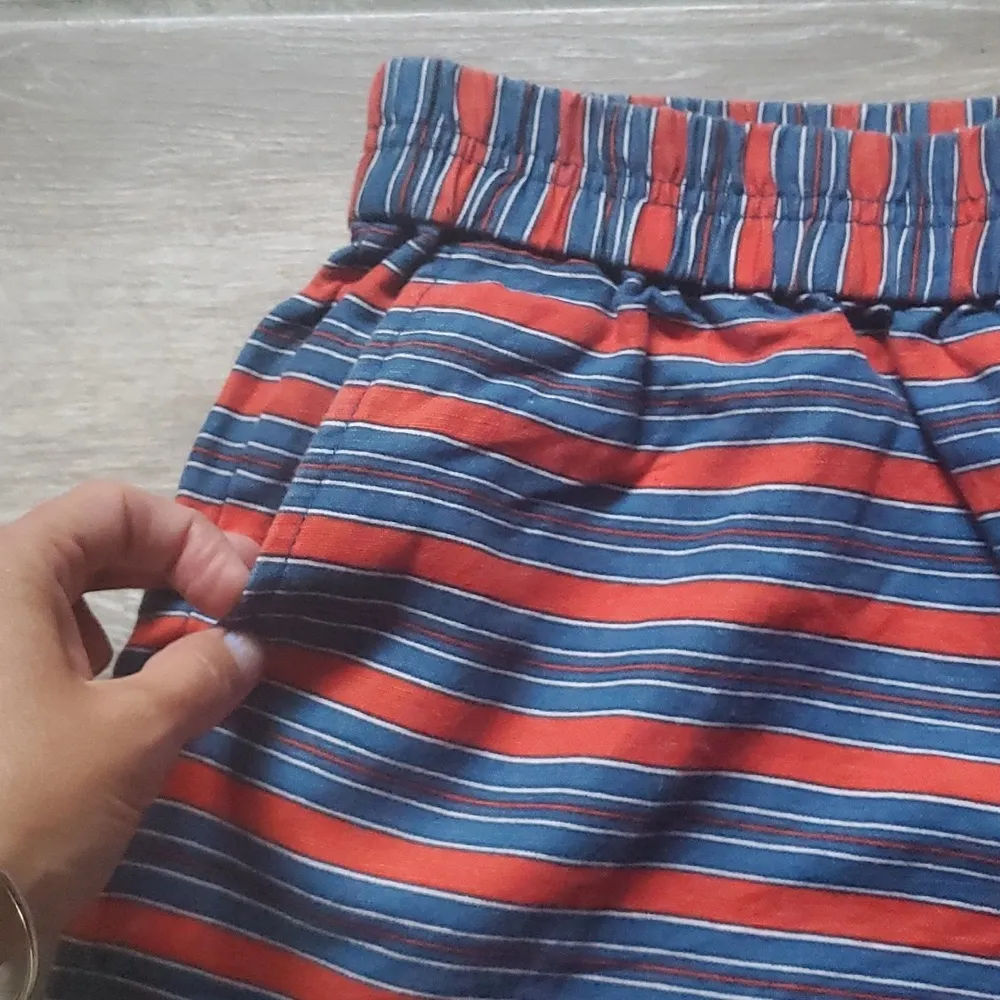 J. Crew Striped Linen Blend Boardwalk Shorts J. Crew Elastic Waist Shorts - Image 3