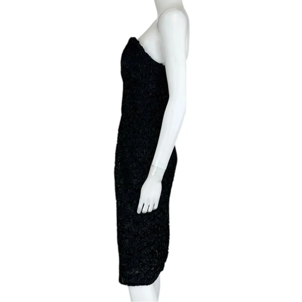 VICTOR COSA for Sak’s Fifth Avenue Black Strapless Cocktail Dress Size 4 - Image 4