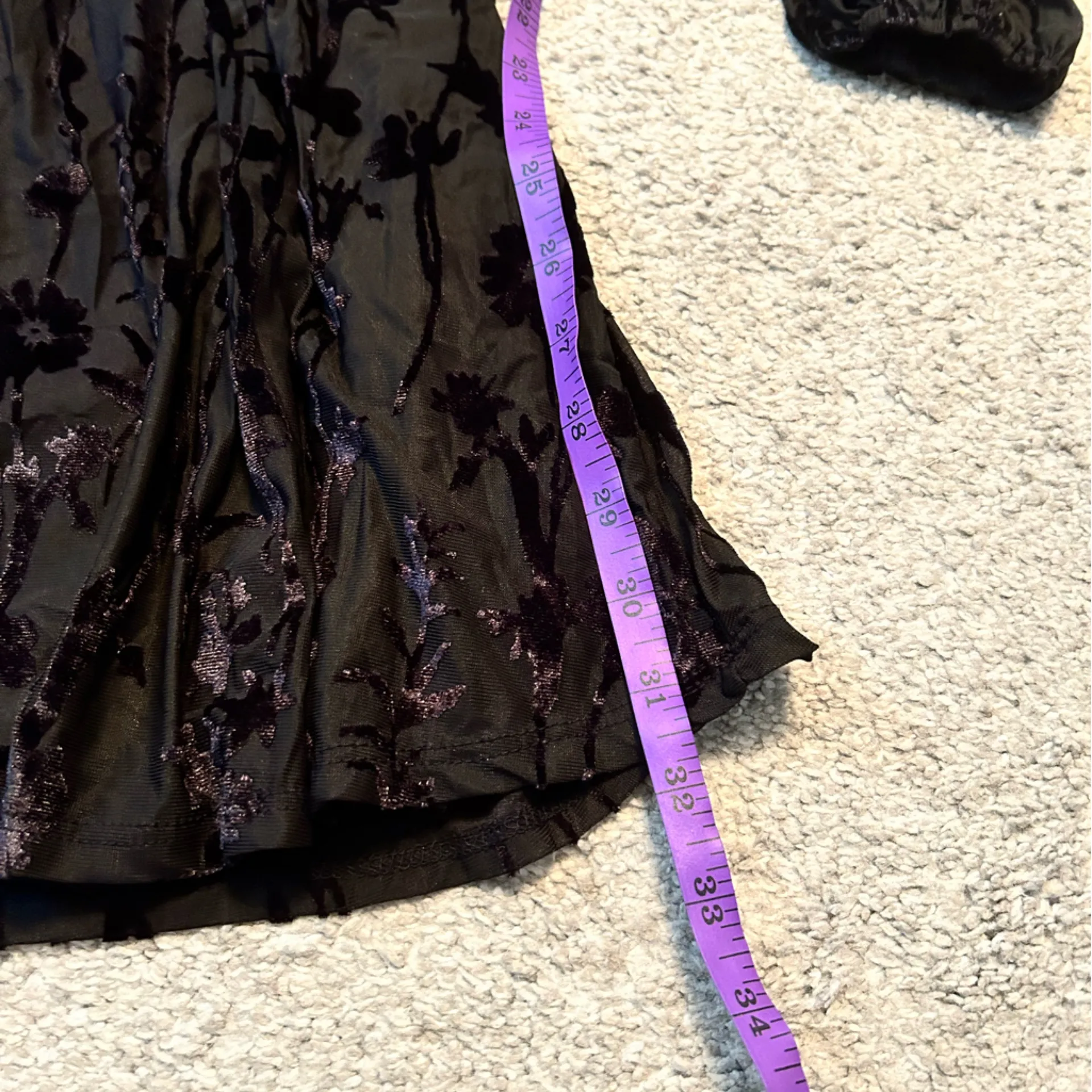 Made with love black velvet burnout dress size‎ small NWT - Image 5