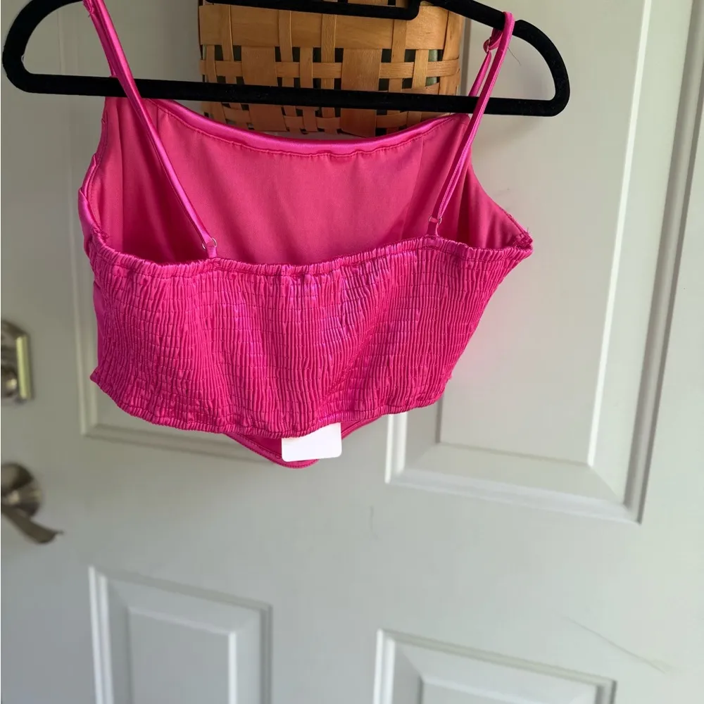 NWT American Threads Fuchsia Satin Top - Image 5