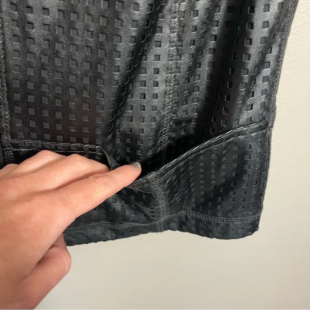 W by Worth Faux Leather Zip black Vest - Image 5