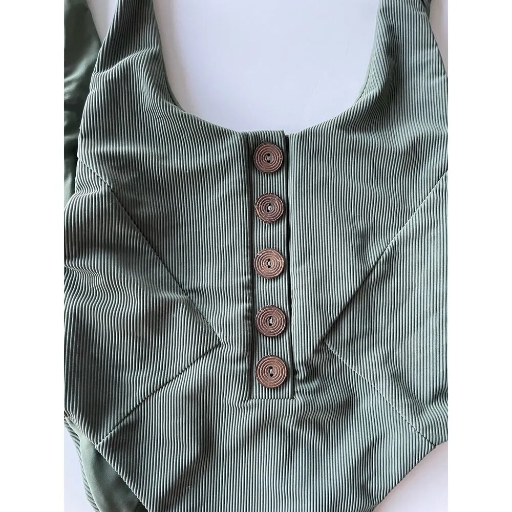 Swamis Swimwear Stella One Piece Swimsuit Taurus Size Small Green - Image 3