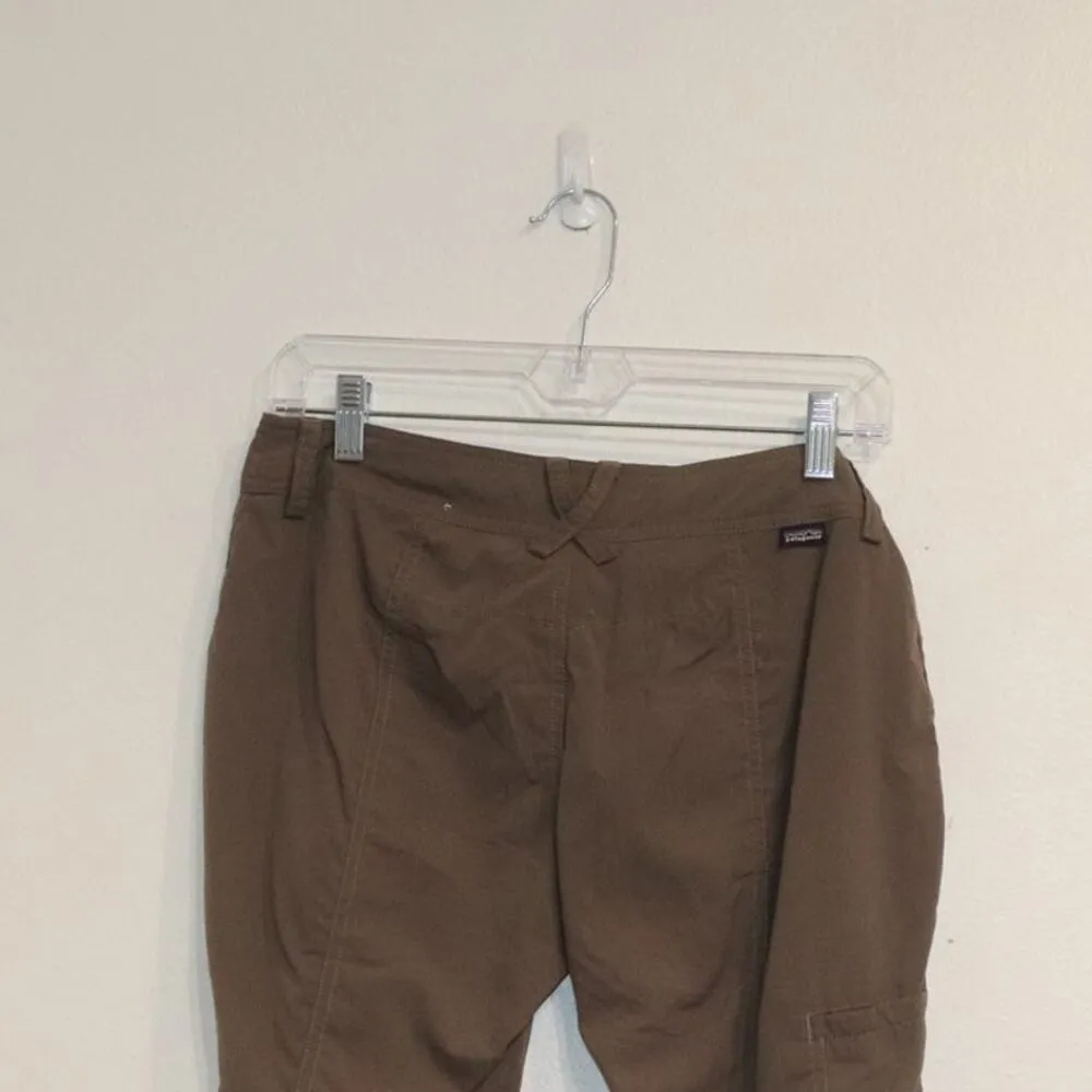 Patagonia Tan Super Cali Roll Tab Active Shorts Sz 6 - Image 5