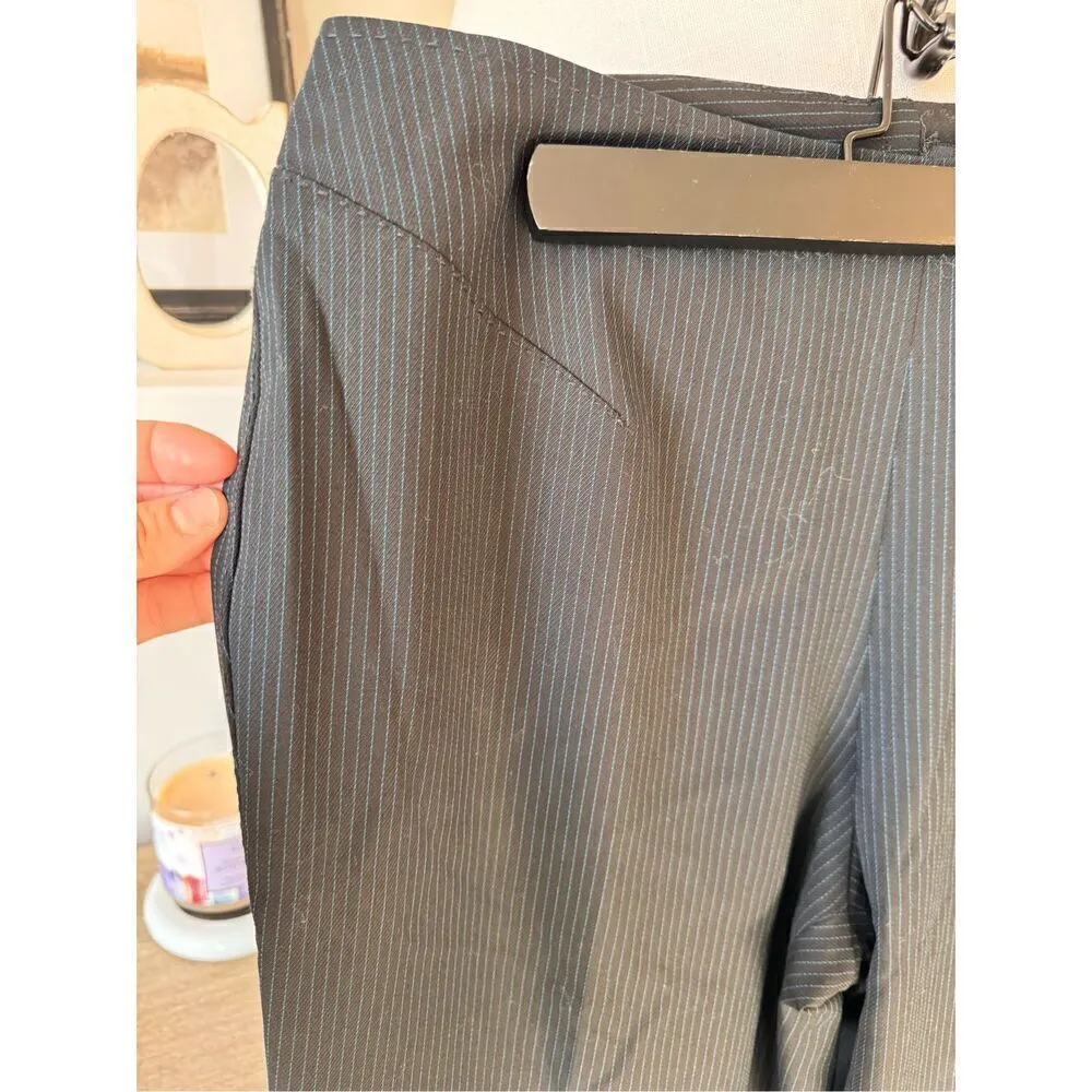 Hilton Hollis Striped Wide Leg Dress Pants Women Size 8 Gray - Image 11