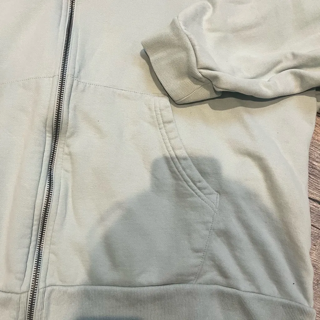 Aeropostale Women’s 2XL Light Green / Blue Sweatshirt Hoodie w/ Pockets Zip Up - Image 4