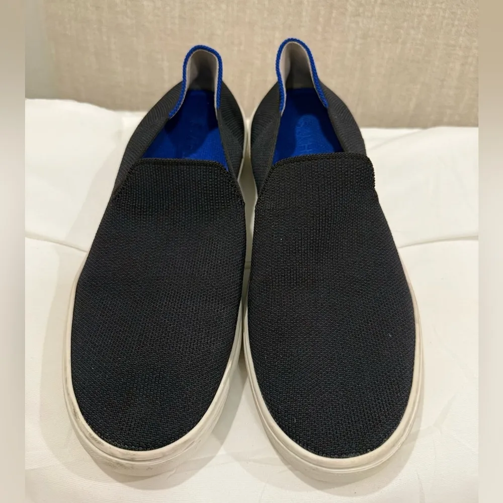 Rothy’s Women’s Loafers – Black & Blue Slip-Ons – Size 8.5 - Image 3
