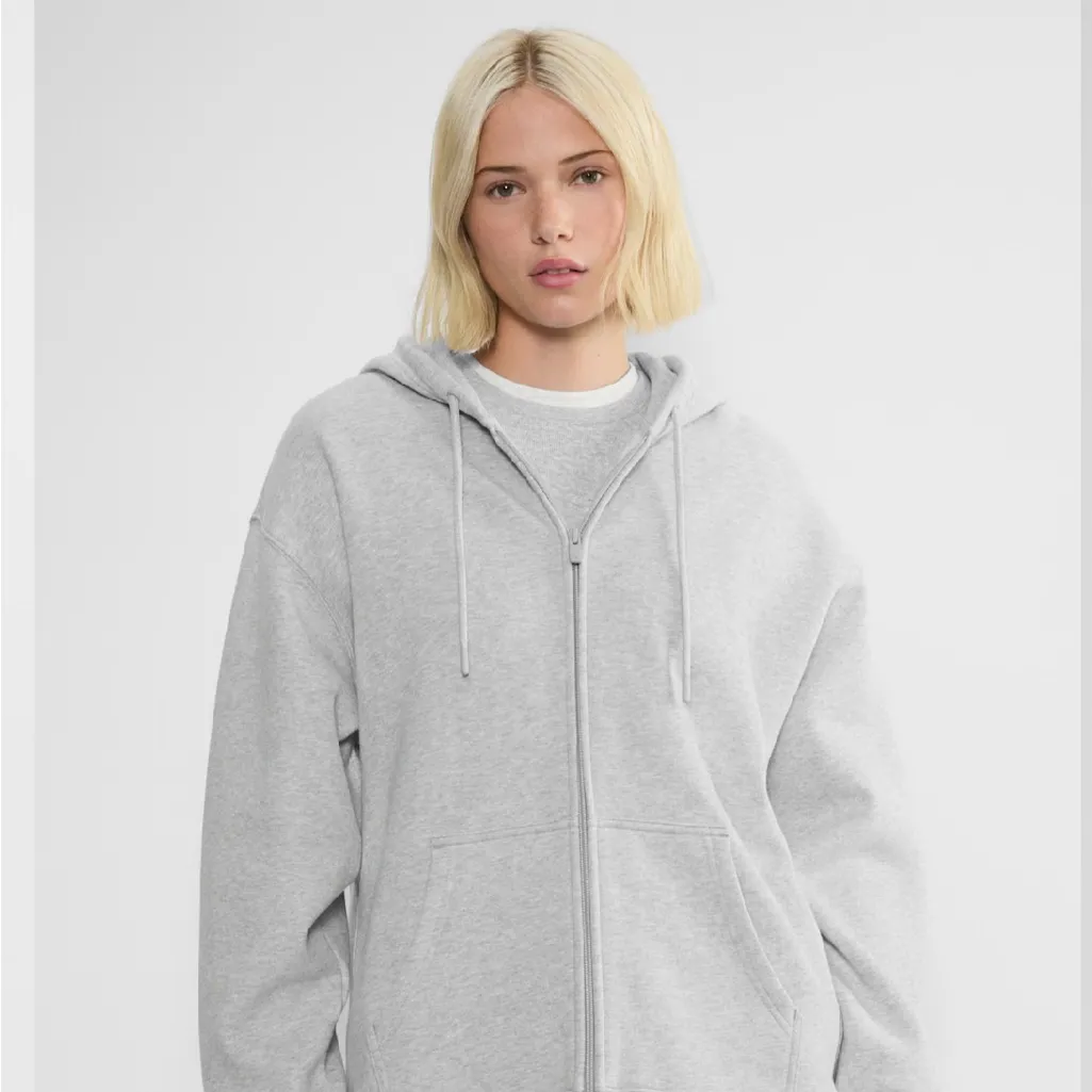 Aritzia TNA Sweatfleece Cozy Fleece Boyfriend Fit Top Zip Up Sweatshirt XXS - Image 2