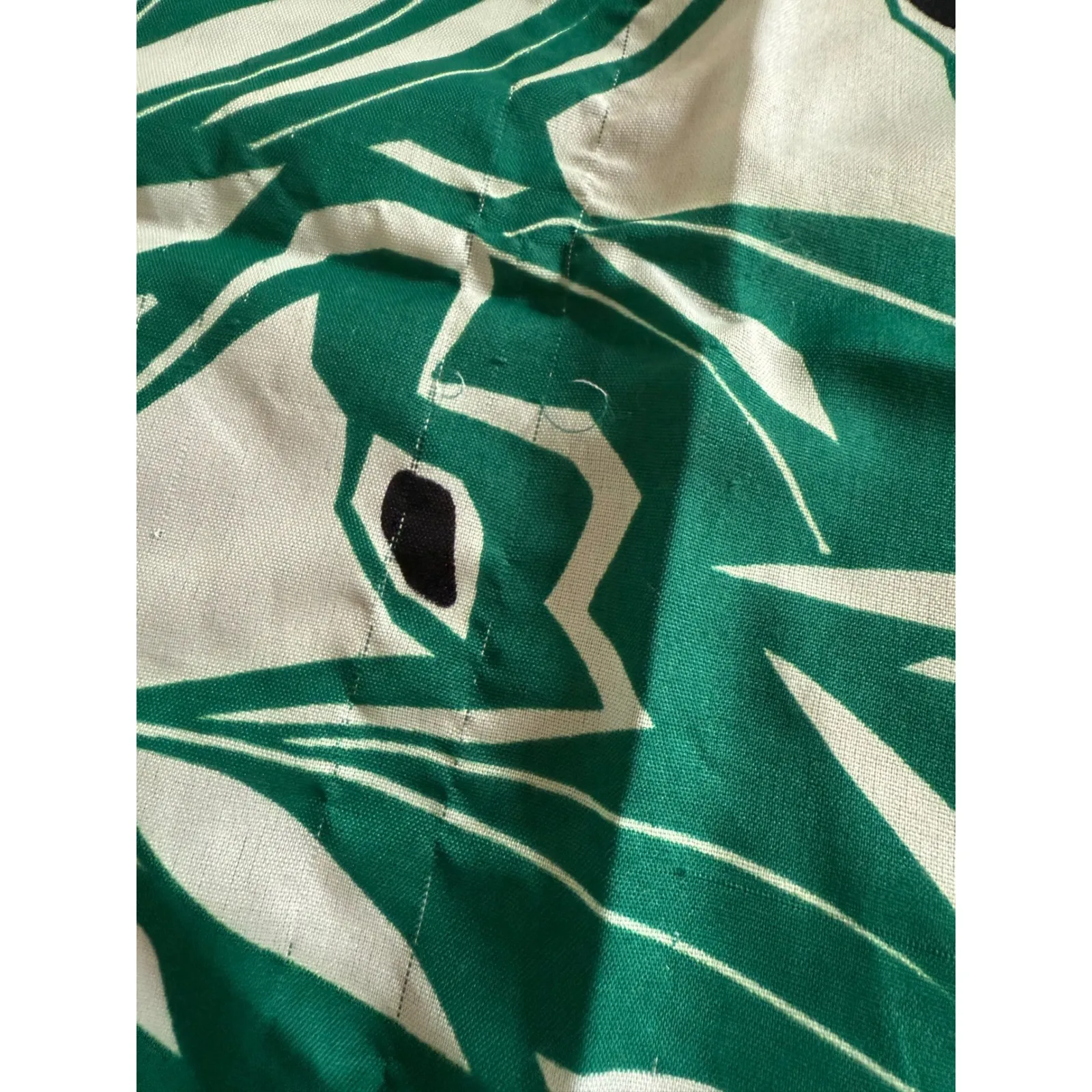 Valentina Fiore Green Floral Vintage Square Scarf Neck Square Handbag Wrap - Image 3