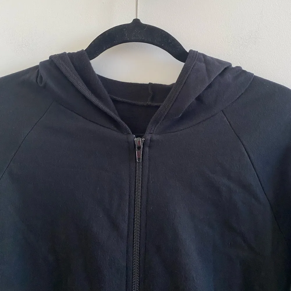 American Apparel Black Zip-Up Rhinestone Crown Hoodie Size XL New W/O Tag - Image 3