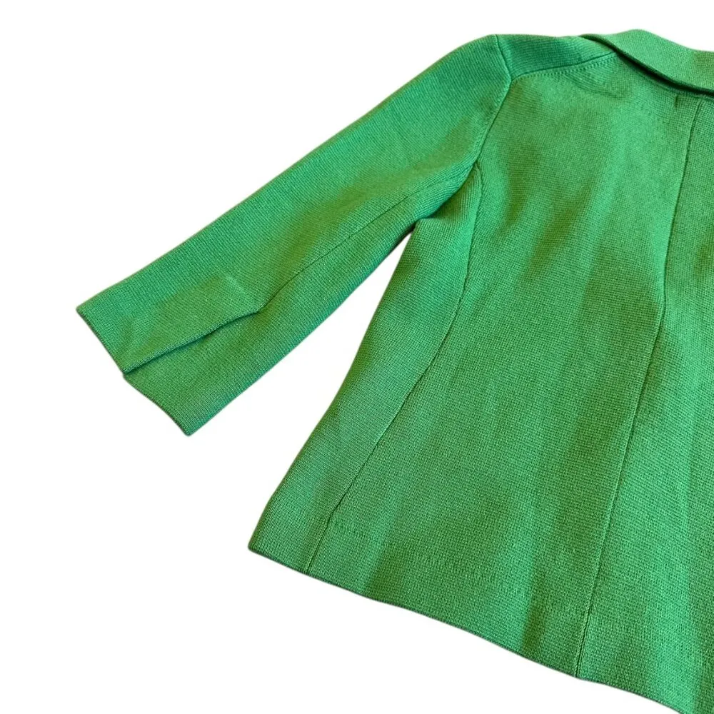 Minnie Rose Cotton Blend Shrunken Blazer Jacket Soft Golf Green Size XS Women's - Image 9