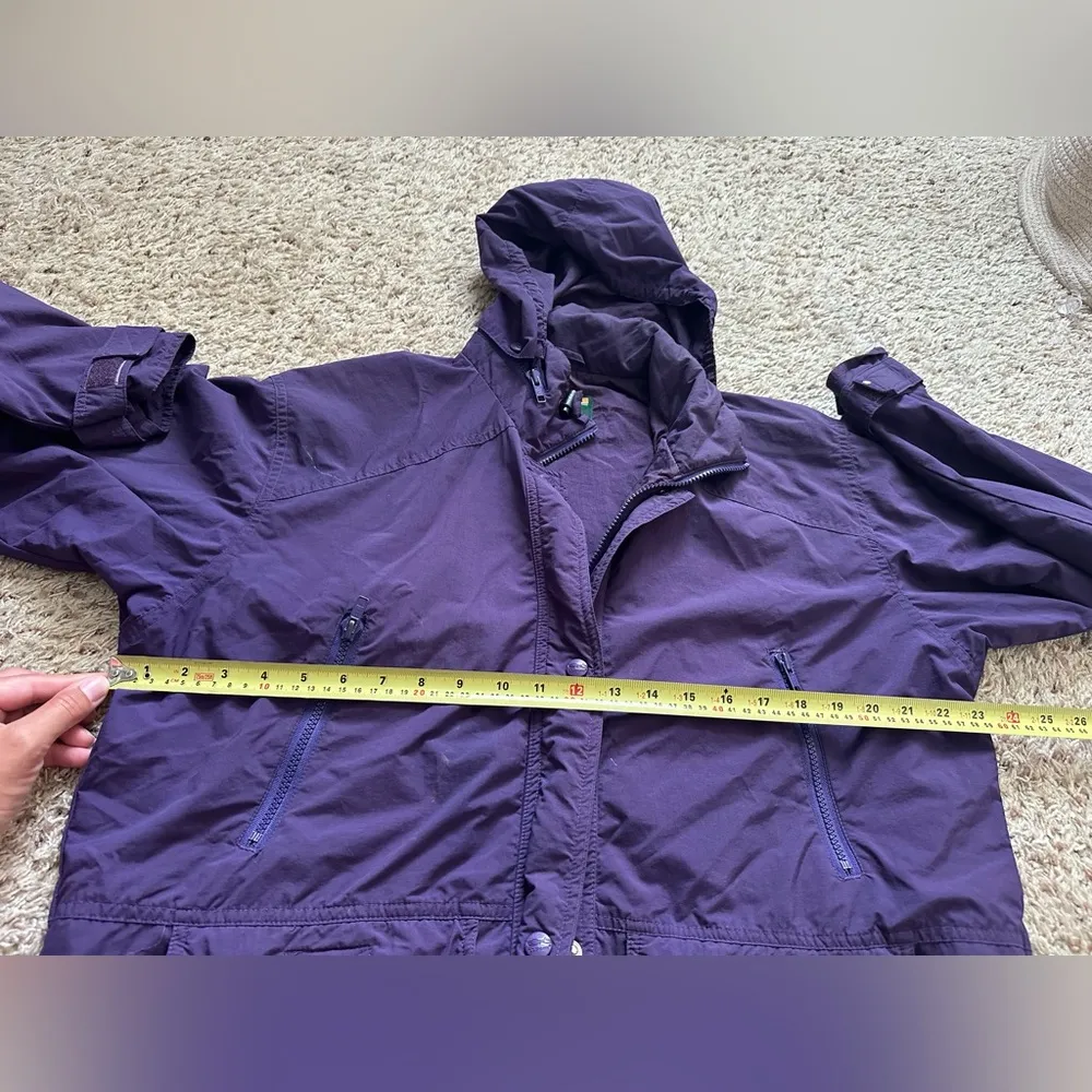 Vintage LL BEAN Lined Shell Windbreaker Jacket Purple 80s 90s Women’s M Hiking Size M - Image 9
