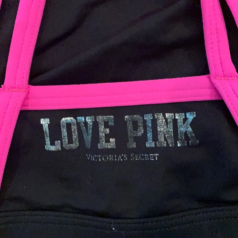 Victoria's Secret Black and Pink Yoga Crossback - Image 3