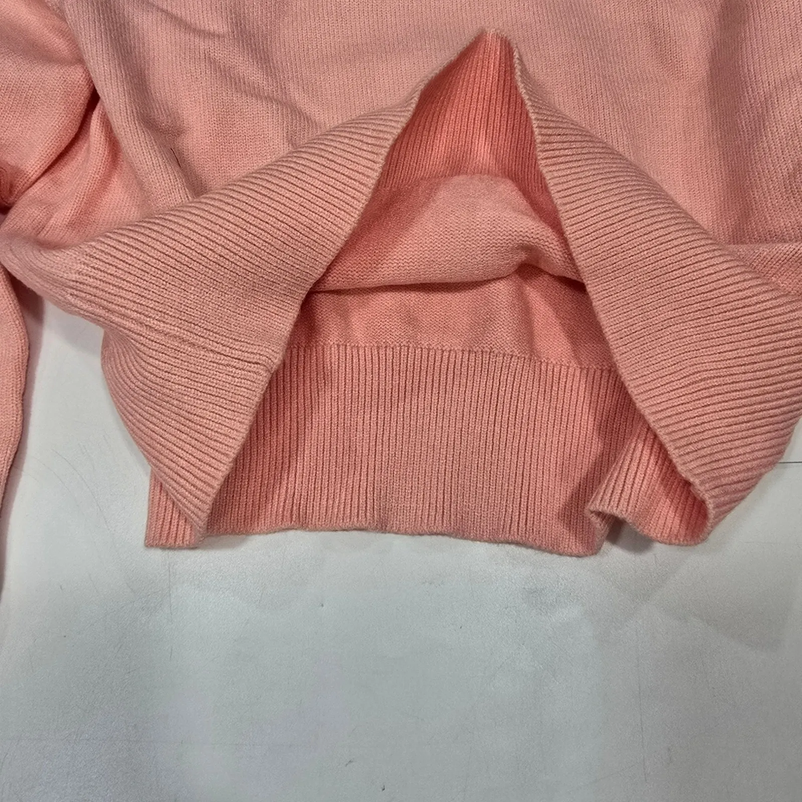 LPA Afton Knit Hoodie in Baby Pink Large - Image 6