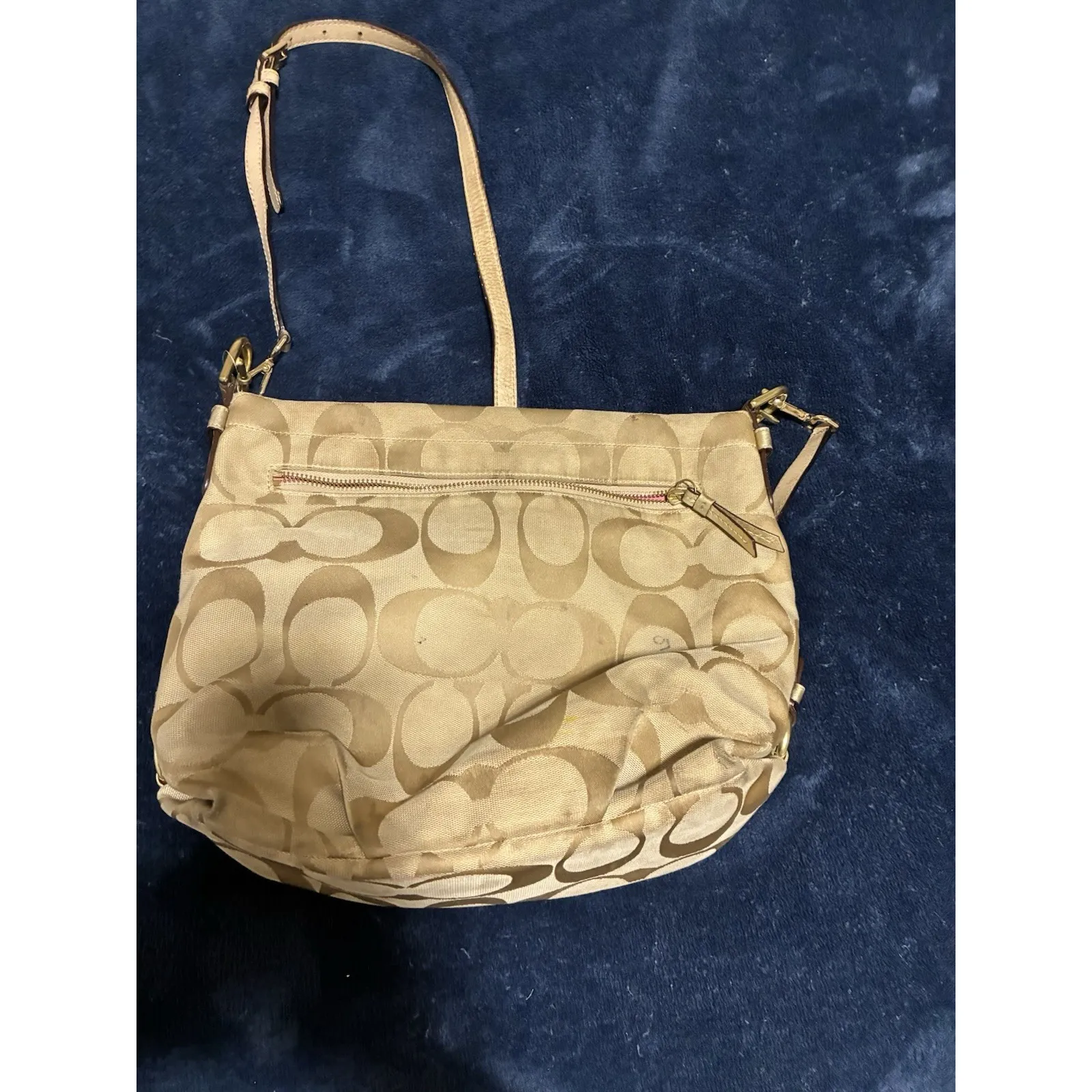 Vintage COACH Purse F15067 Brown Signature‎ Duffle Crossbody Soho Shoulder Bag - Image 2