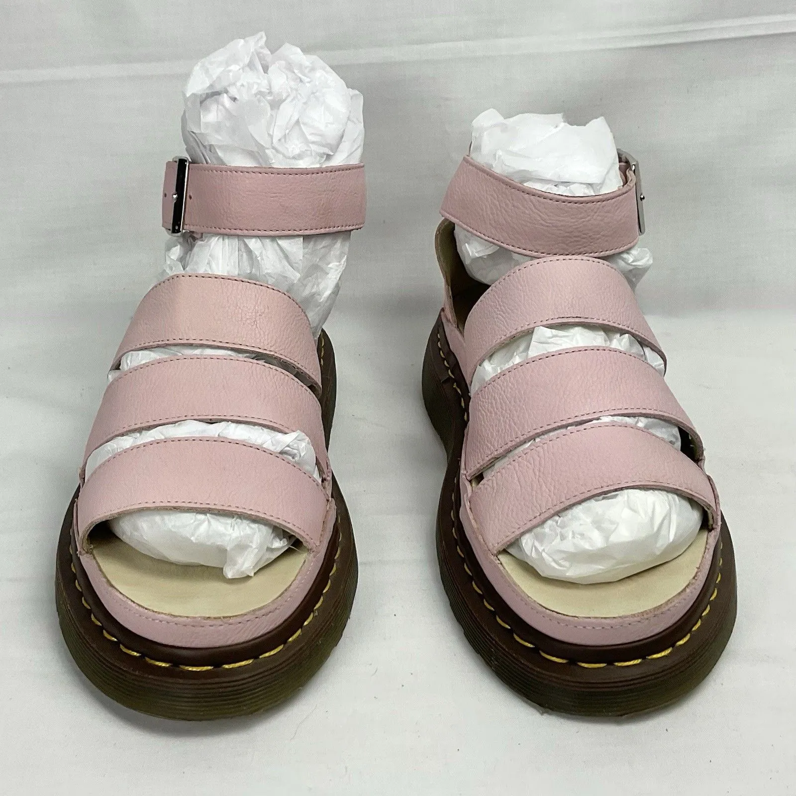 Dr Martens Clarissa  Chunky Leather Sandals In Bubblegum Pink Womens Sz 10 EU 42 - Image 9