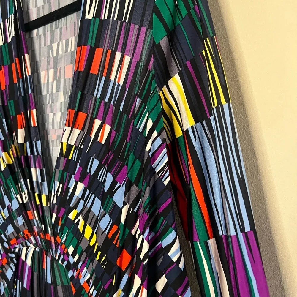 BCBGMaxazria Adele Wrap Multicolor Dress - Image 10